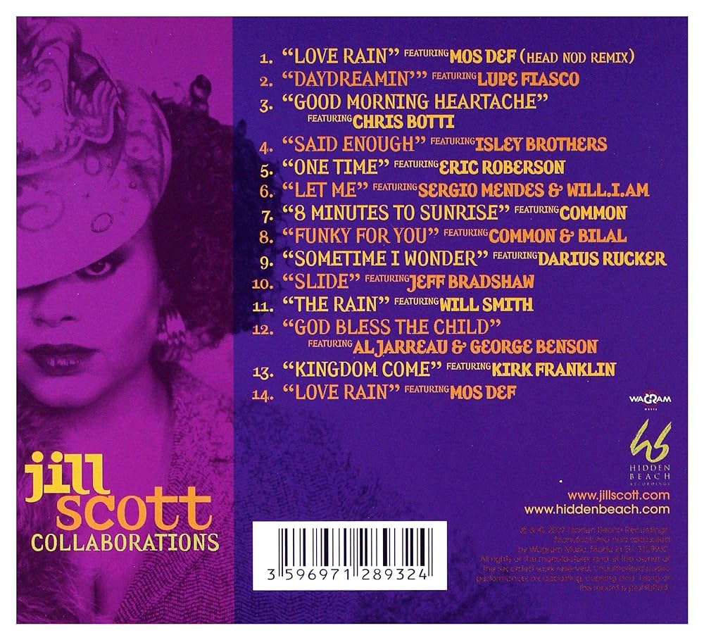 Jill Scott - Collaborations album back cover art_ Hidden Beach Recordings